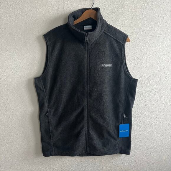 NWT Columbia Men's Steens Mountains Gray Vest Size LT Style AT1535 - Picture 2 of 10